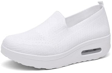 Mertmliy Diabetiker skor för kvinnor som andas fritidsskor i mesh, komfortskor, luftkuddar, platåskor, hallux valgus-skor, halkfria promenadskor, bekväma sneakers