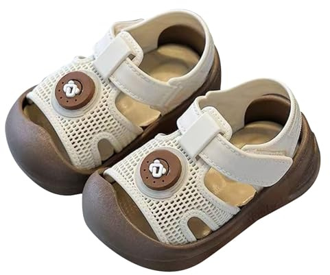 Babyskor storlek 19 flicksandaler – lära-gå-skor 20 breda baby sommarsandaler snörlås flexibel sula stängda sandaler bekväma ventilerande molnskor lätta retro fritidssandaler