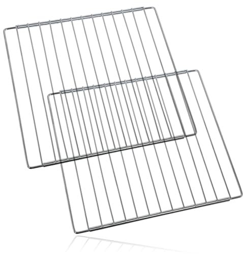 SPARES2GO Chrome Adjustable Width Shelf for Indesit Oven Cooker (Pack of 2, 310 x 345-565mm)