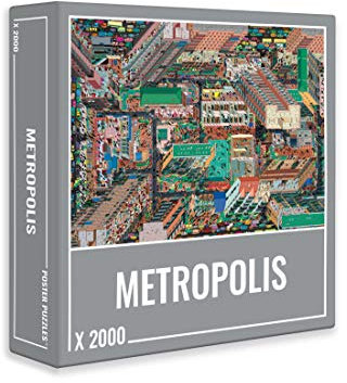 Cloudberries Metropolis, Mega Detailed 2000 Piece Jigsaw Puzzles for Adults with Cool 3D City Map and Architecture Theme