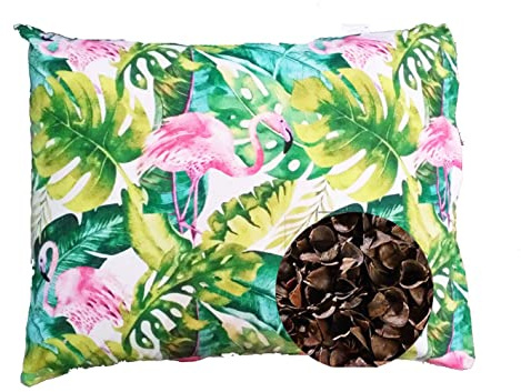 Cuscino per dormire sano con grano saraceno (F1, 50 x 60 cm) con chiusura lampo, supporto della colonna vertebrale cervicale, cuscino naturale ortopedico, con federa interna ed esterna