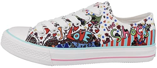 Dockers by Gerli Damen Sneaker Low 36UR201 X-Art Limited Edition Weiss 39