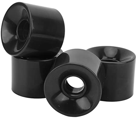 Keenso 4 Uds. Ruedas de Monopatín de 60mm, Ruedas de Monopatín Todoterreno para Monopatín, Longboard(Negro) Patinetes eléctricos Patinetes eléctricos