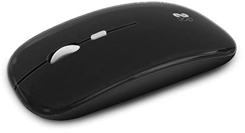 SUBBLIM Ratón Óptico Inalámbrico 2.4G Bluetooth, Dual Flat para PC, Portátil, Mac, MacBook, con 4 Botones, Rueda de Desplazamiento, Ultradelgado y Ergonómico, Silencioso, 1600 dpi, Ambidiestro, Negro