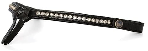 BRIDLERY Stirnriemen Colorado Steinchenfarbe Silber, Farbe Braun, Größe Warmblut