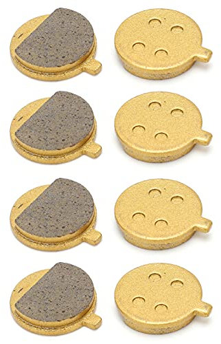 Yosoo Health Gear 4 Paar Roller Bremsbeläge Elektrisch, Geräuscharme Fahrradbeläge auf Kupferbasis für Mountainbike, Elektrischer Ersatz, Verschleißfestes Rundes Sportzubehör