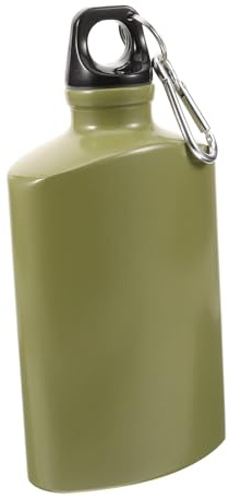 Happyyami Bottiglia D'Acqua Piatta Militare Resistente All'Acqua Per Campeggio Escursionismo Outdoor Salvaspazio Portatile Mensa
