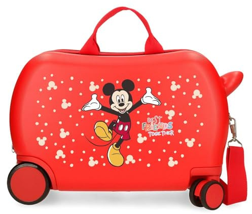 Joumma Disney Mickey Best Friends Together Maleta Infantil Rojo 45x31x20 cms Rígida ABS 24,6L 1,8 kgs 2 Ruedas Equipaje Mano