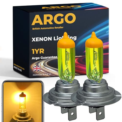 H7 Headlight Bulb 100w Xenon Yellow Gold Amber 3000k 12v H7 477 Car Headlight Bulb High Low Dipped Main Beam Headlamp Bright Fog Car Light Bulbs 499 PX26D Headlight Bulbs