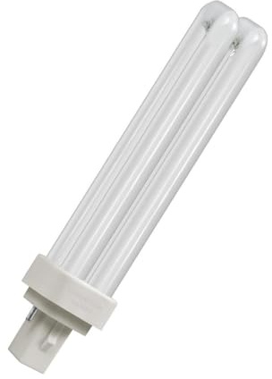 Crompton Lamps LED PLC 6W G24 Double Turn D-Type Direct to Mains (18W Equivalent) 4000K Cool White Opal 835lm Universal 2-pin Push Fit Light Bulb