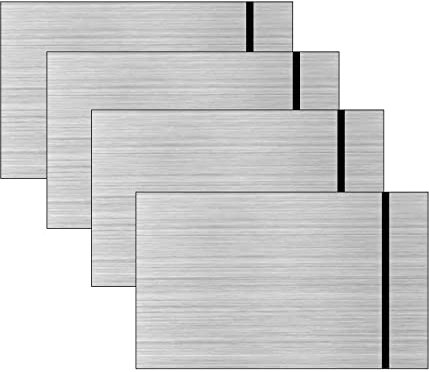 ATOMSTACK 4 placas acrílicas de 30 x 20 cm para máquina de grabado láser, placas acrílicas personalizadas para carteles, manualidades, pantallas, placa de plata mate, grabado negro