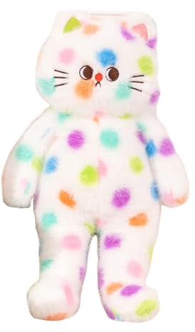 JAWSEU Chubby Stuffed Cat Plush Pillow 60cm Soft Stuffed Toys Realistic Stuffed Animal Cute Kitten Doll Cuddle Pillow Cushion Comfort Plush Toy Gift for Kids
