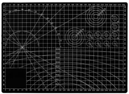 DAZZLEEX Alfombrilla de corte gruesa A3/A4/A5, tabla de dibujo de grabado, alfombrilla de corte de doble cara, perfecta para herramientas de costura y tallado (A-4 negro)