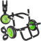 tectake® Carro de Transporte para Tabla de Surf o Padel Surf, Transporte de Playa, Aluminio, 2 Tablas, 20 kg de Carga, Ruedas de 24 cm, Correas Resistentes Ganchos de Metal - Negro/Verde