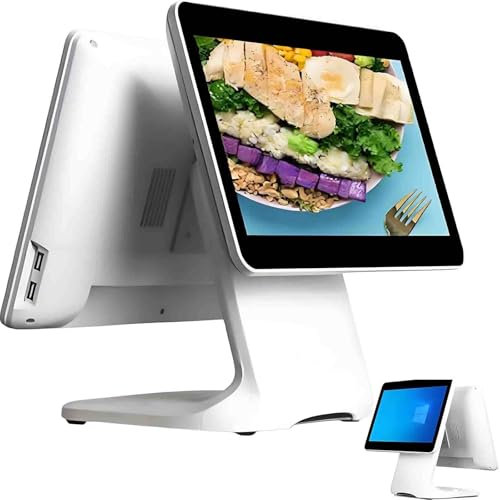 Terminale di cassa con schermo rivolto al cliente per la vendita al dettaglio, registratore di cassa POS, registratore di cassa con touch screen da 15,6 pollici per piccole imprese