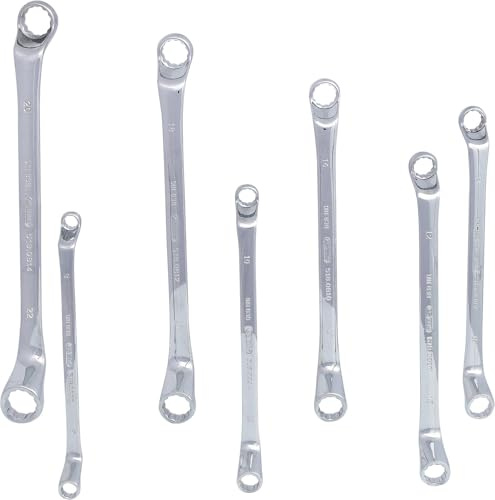 CHROMEplus Double ring spanner set, 7 pcs
