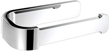 GEDY Outline Portarotolo carta igienica cromato, Misure: 3X16X8,6 CM & 0,454 KG, Porta carta igienica in ottone, Cromall®, resine termoplastiche, acciaio inox, Design Simone Micheli, 15 anni garanzia
