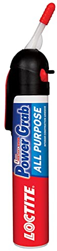 Loctite Power Grab Express All Purpose Construction Adhesive, 7.5 fl oz, 1 Pressure Pack - Versatile Construction Glue for Cement, Tile, Wall & More