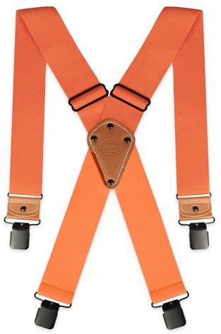 Dickies Men's Industrial Strength Suspenders, Neon Orange, One Size