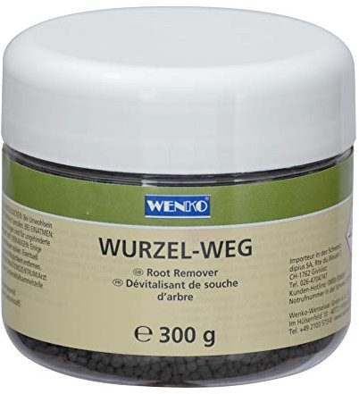 WENKO Destructeur de souche | Dévitaliseur de souche | Accélère la décomposition naturellement | sans Fatigue sans Effort | Granulés inoffensifs pour Vos sols | Fabrication Allemande | 300g