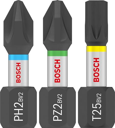 Bosch 25x PRO Impact gemischtes Set (92 x 57 mm, Professional Zubehör Schraubendreher, Schraubendreher)