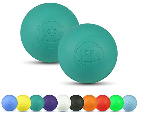 Captain LAX Massageball Original - Lacrosseball 2er Set, aus Hartgummi, mit den Maßen 6 x 6 cm geeignet für Triggerpunkt- & Faszienmassage/Crossfit