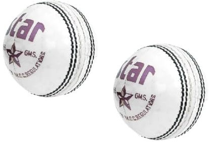 CW Star White - Juego de pelotas de críquet (4 unidades, 2 unidades, incluye envíos internacionales)