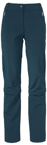 VAUDE Wanderhose Damen Farley Stretch Capri T-Zip III, Wasserabweisende Zip-Off Trekkinghose, Bequeme Stretch-Wanderhose – strapazierfähig & schnelltrocknend