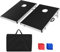 COSTWAY Cornhole Boards, Wurfspiel Geschicklichkeitsspiel für Kinder&Erwachsene, Sandsack Spielbrett mit klappbarem Design & Griff, Strandspiel klassisch für Mehrspieler-Spiele