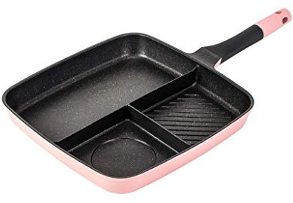 YANYUESHOP Sartén Rosa - Una Sartén Antiadherente Hecha De Aleación De Aluminio con Una Bandeja para Hornear Recubierta con Maifanita