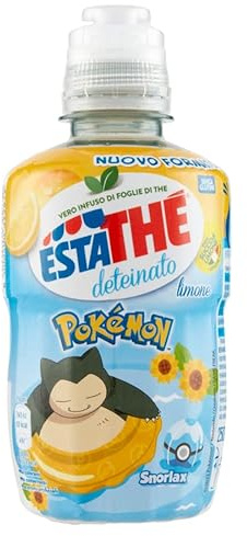 Estathé Deteinato Limone - The Freddo Deteinato con Vero Infuso di Foglie di The e Succo di Limone, Bevanda Analcolica Senza Glutine, 12 Bottiglie da 250 ml