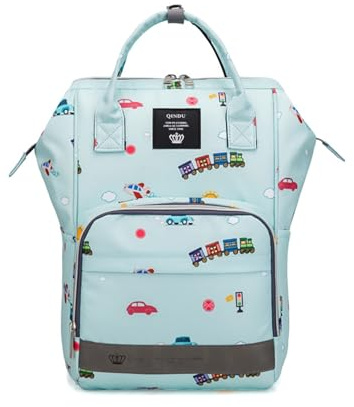 SONARIN Alta Capacidad Multifuncional Mochila de Pañales para Bebé,Bolsa de Pañales Impermeable Bolso Cambiador Bolsa de Viaje para Pañales Portátil con Ganchos Carrito Bebé(Coche)