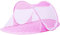 FCXVXCL Kleinkind Baby Moskitonetz Zelt - Faltbare Baby-Krippe Tragbares Selbsttragendes ReißVerschluss Babyreisebett Krippen-Moskitonetz Mit Geeignet Familien- Outdoor-Reisen (Rosa 110 * 65 * 60cm)