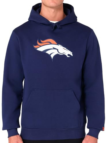 New Era Denver Broncos NFL Team Logo Hoody Blau Kapuzenpullover - L