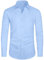 J.VER Men's Dress Shirts Long Sleeve 4-Way Stretch Wrinkle Free Formal Shirt Business Casual Wedding Work Button Down Shirts with Pocket Blue L