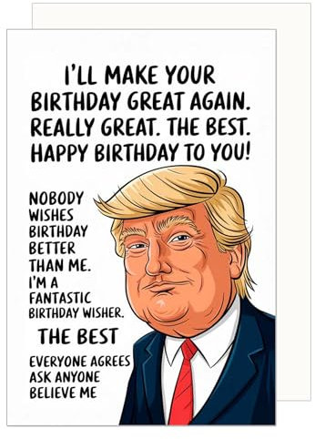 Edition Seidel Premium Geburtstagskarte mit Umschlag. Glückwunschkarte Grußkarte Karte mit Spruch Geburtstag Happy Birthday Mann Frau Amerika lustig (G3689 SW024)