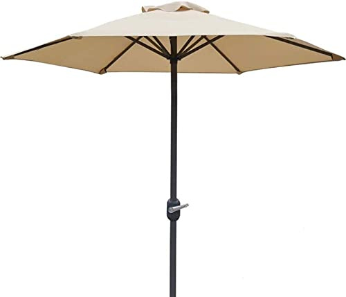 SRFTT Parasols de Jardin d'extérieur Parasols de Jardin Parasol de Table d'extérieur de 6 Pieds avec manivelle Parasol de marché à 6 Baleines en Fer pour Piscine Plage Jardin Restaurant