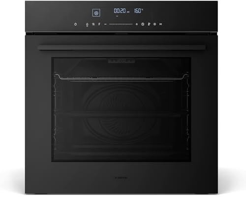 Klarstein Velaire Horno Eléctrico Empotrable 60 cm - 74L, 13 Funciones, Clase A+, Control Táctil, Limpieza Fácil, Horno Multifunción, Diseño Minimalista, Puerta Triple Cristal, Negro