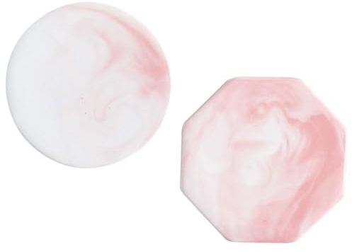 Tofficu Placas de Cera para Sellos 2 Piezas, Cerámica Diseño Mármol Rosa, Resistente al Calor, Posavasos para Manualidades y Elaboración de Sellos de Lacre