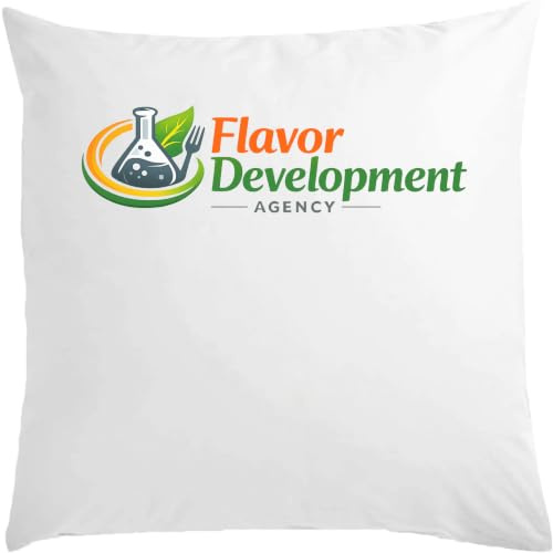 Kreativ smakutvecklings- och innovationsbyrå vit kudde 40 x 40 cm med fyllning vit