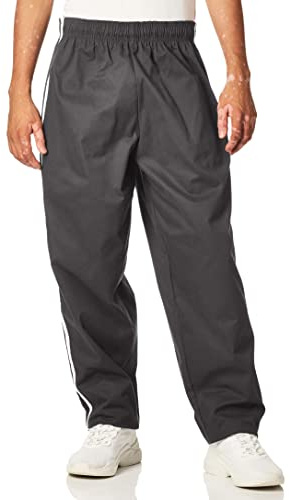 Chef Code Men's Traditional Baggy Chef Pant with Athletic Double Piping, Charcoal, 2X-Large