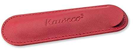 Kaweco Eco 1er Leder Etui Chilli Pepper I Stifte Etui passend für die Sport Serie I Schreibetui aus echtem Leder mit schöner Prägung I schicke & Klassische Stifttasche I Stiftetui 12 x 3,5 cm