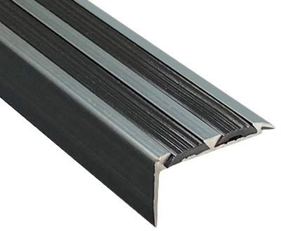 Stair Edge Nosing Trim - 900mm x 35mm x 19mm - Anti Slip Tread Strip - Nose Edging - Grey - Screw Down by Grandismo®
