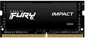 Kingston FURY Impact 8GB 3200MHz DDR4 CL20 Memoria Laptop Modulo Singolo, KF432S20IB/8, per Computer portatile, Nero