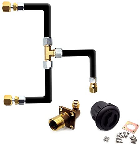 DN Autogas Parts Point de remplissage à baïonnette GPL avec deux adaptateurs pivotants pour bouteille de gaz Gas It Gaslow, tuyau et boîtier noir 3 mètres