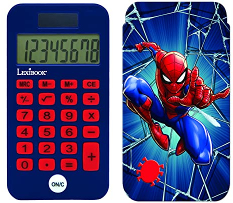 Lexibook, Spider-Man, Fickräknare, C45SP | Skyddsfodral, avancerade funktioner, batteridriven, blå/röd