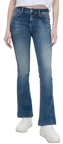 LTB Jeans Fallon W33L30 - Cremallera Acampanada para Mujer en Color Azul de Mezcla de algodón, Darla Wash 55287, 33W x 30L