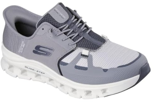 Skechers Uomo Glide-Step Pro Slip-In ALLENATRICE, Gray Mesh/Hotmelt/Charcoal Trim, 39 EU Large