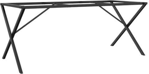 vidaXL Patas de Mesa de Comedor Estructura X Acero 160x80x73 cm, Pata de Mesa Auxiliar, Pata de mesita Auxiliar, Pata de Mesa de Metal