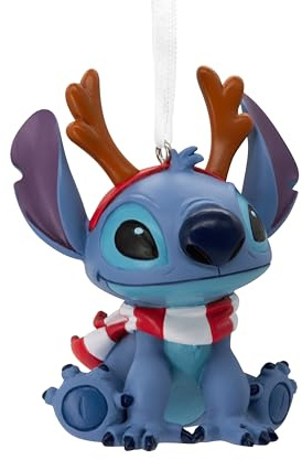 Hallmark Stitch in Reindeer Antlers Ornament, Lilo & Stitch Tree Decoration, Disney Hanging Ornament, Christmas Hanging Ornament, Gifts for Christmas